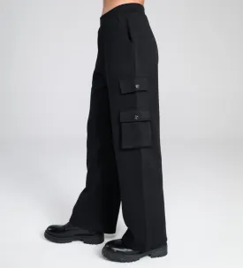 Move all day black cargo trackpant