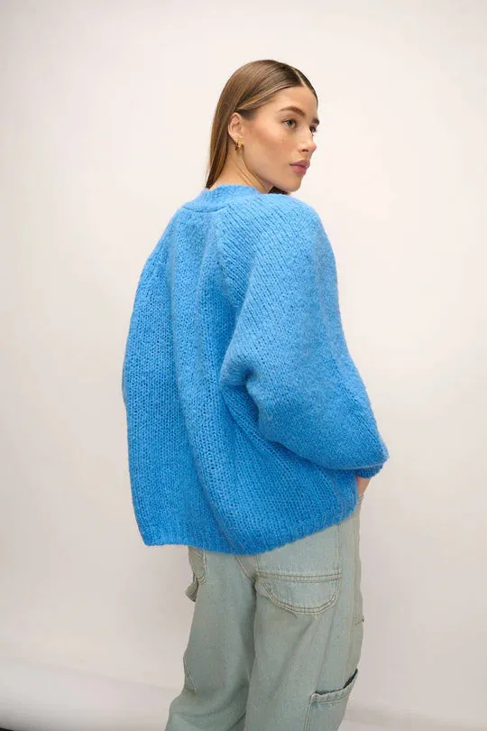 Noella Fora Knit Cardigan Blue