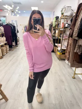 Orchid Basic V Neck Pullover