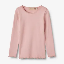 Rib T-Shirt L/S Reese - rose frost