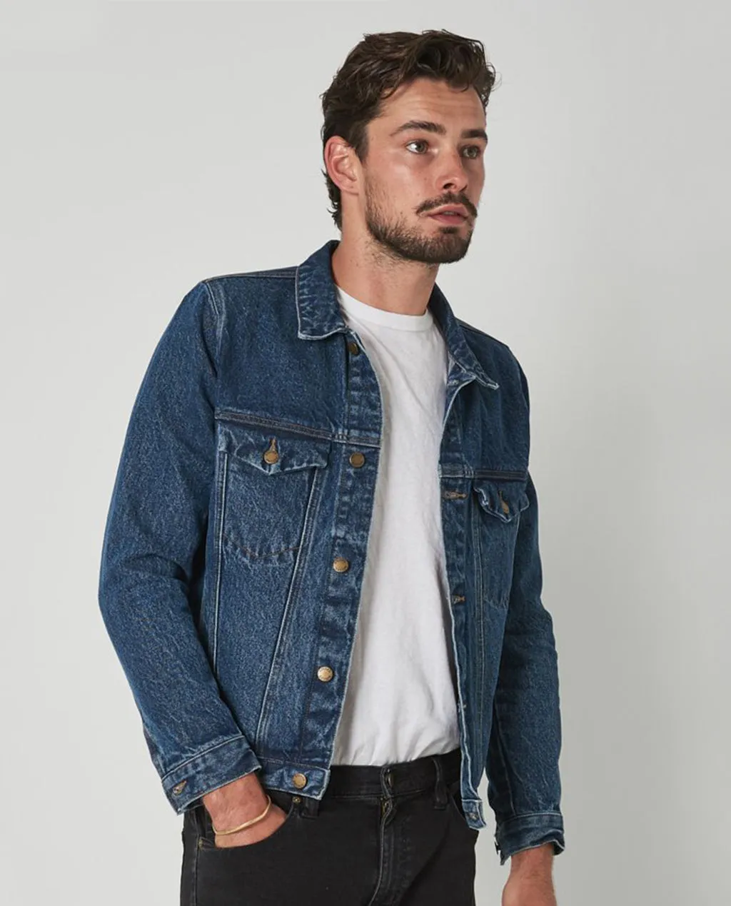 Rollas Denim Jacket Eco Heavy Stone