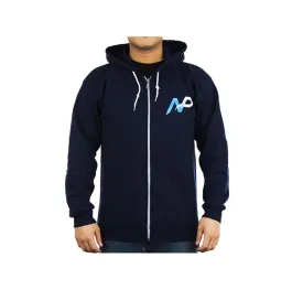 Team NP Logo Blue Zip-Up Men's Hoodie