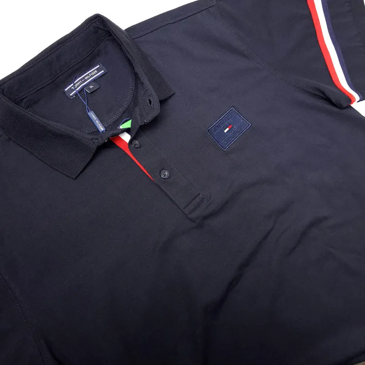 THF designer banded polo shirt | Navy Blue