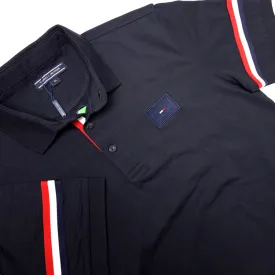 THF designer banded polo shirt | Navy Blue