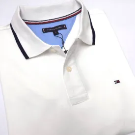 THF designer trim polo shirt | White