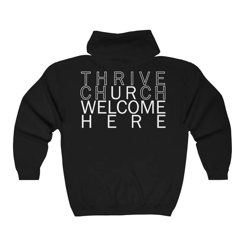 Thrive Initials Unisex Heavy Blend™ Full Zip Hooded Sweatshirt