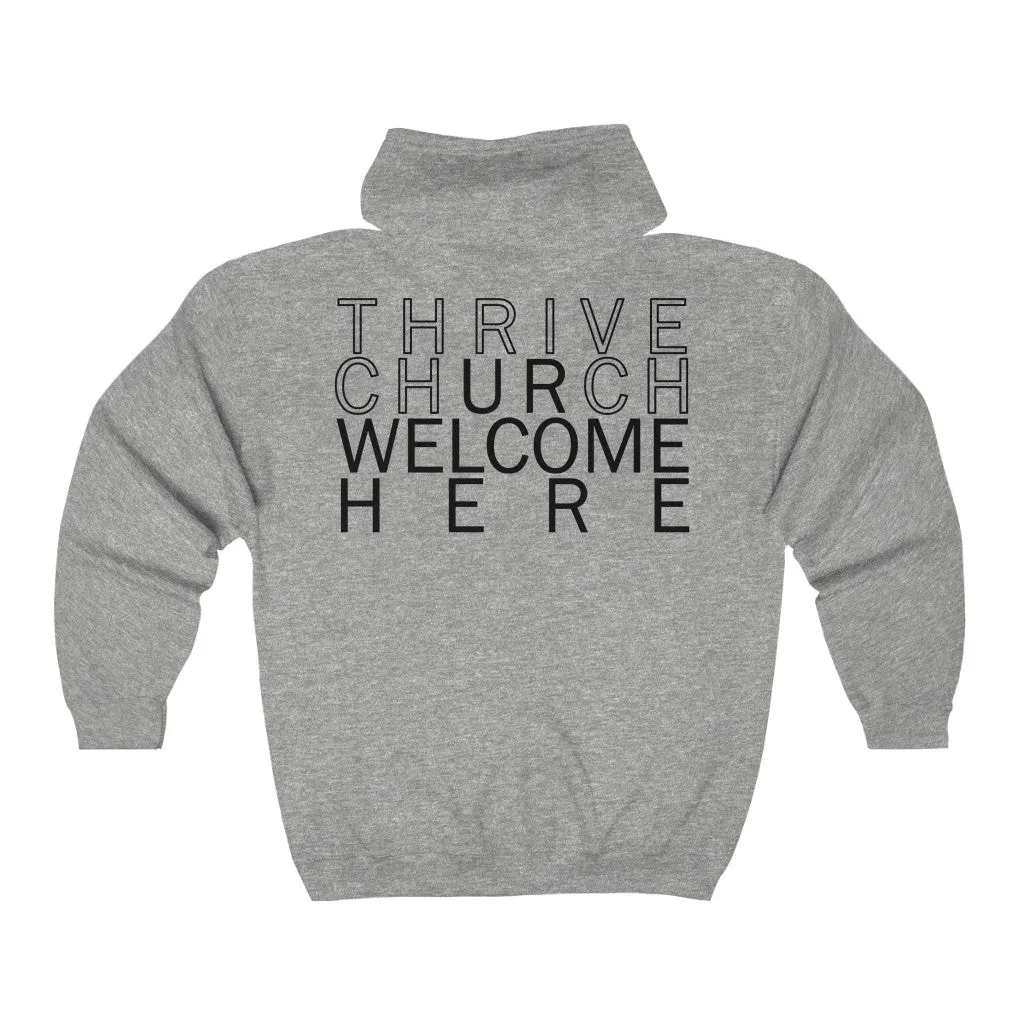 Thrive Initials Unisex Heavy Blend™ Full Zip Hooded Sweatshirt