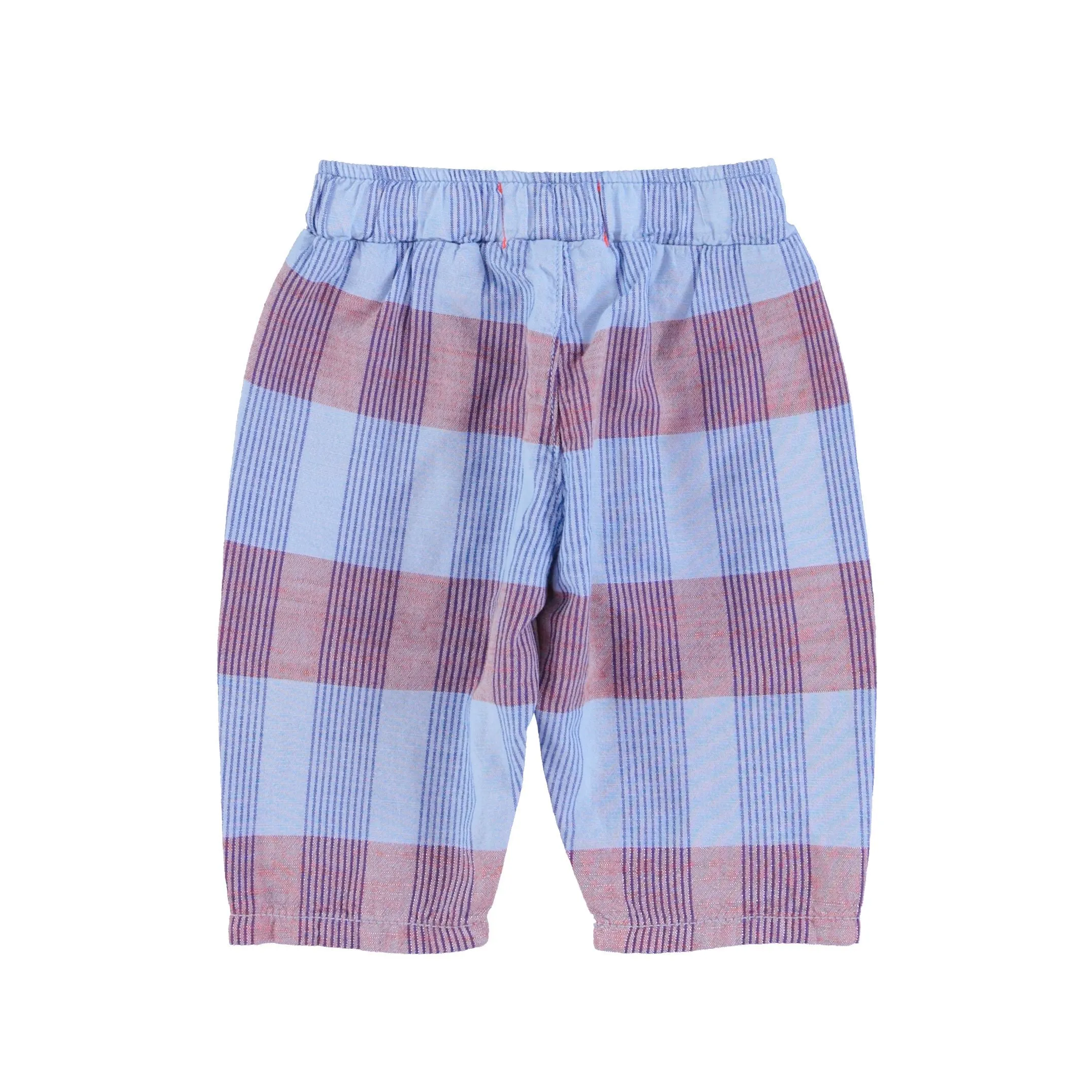 Unisex Trousers in Blue Checkered