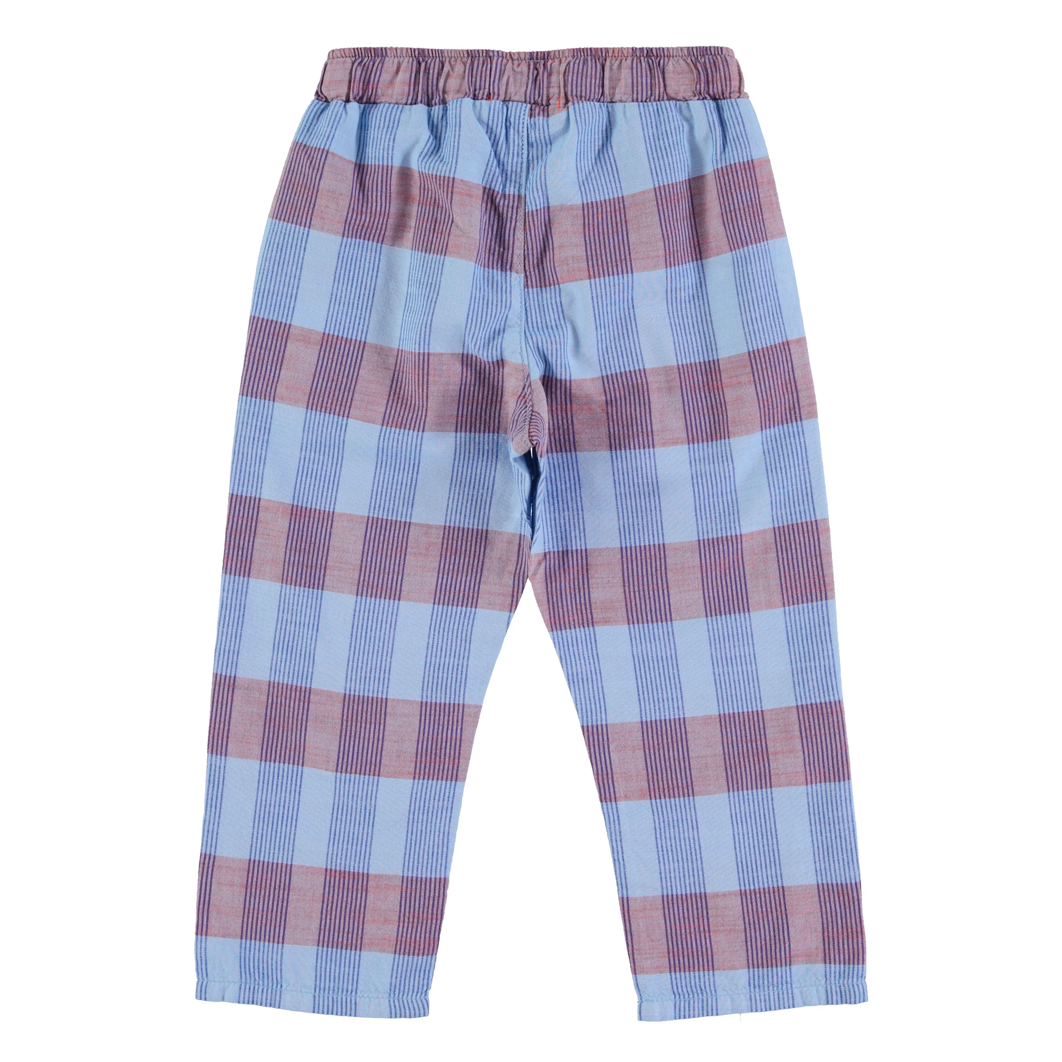 Unisex Trousers in Blue Checkered