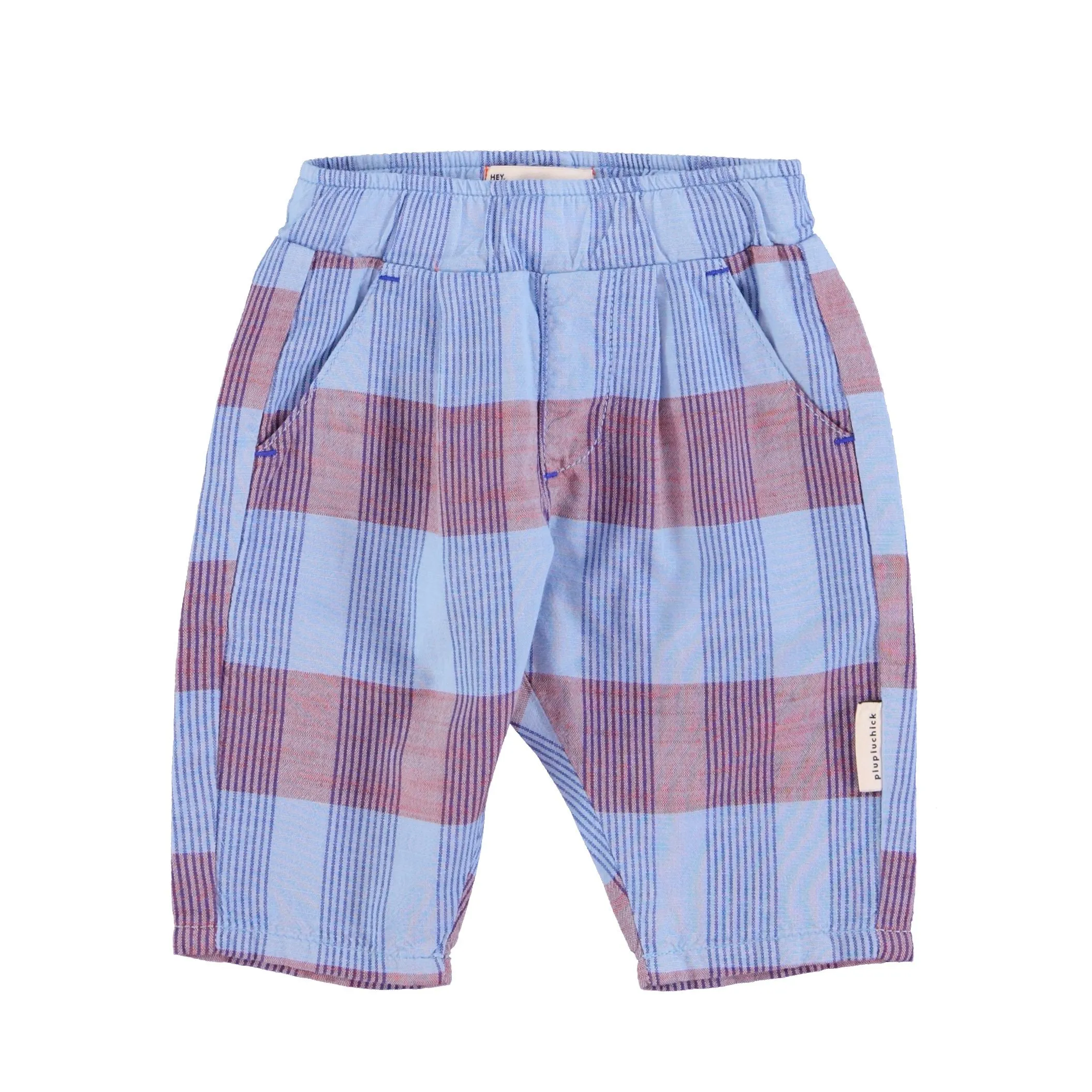 Unisex Trousers in Blue Checkered