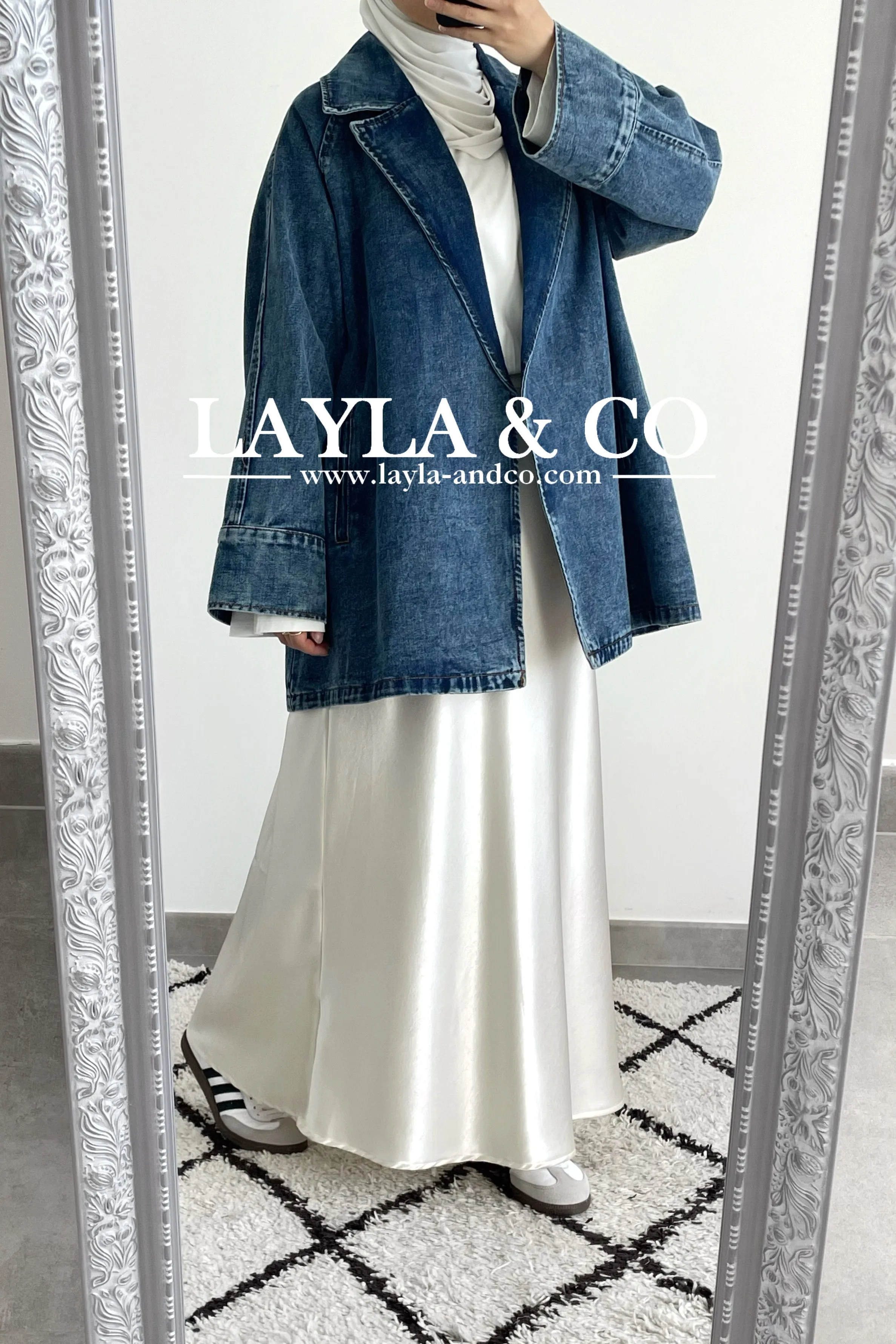 Veste trench en jean