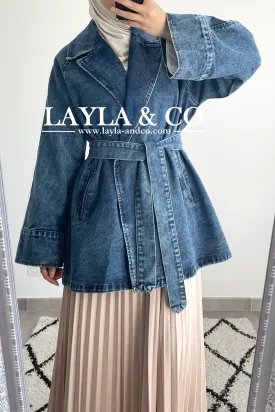 Veste trench en jean