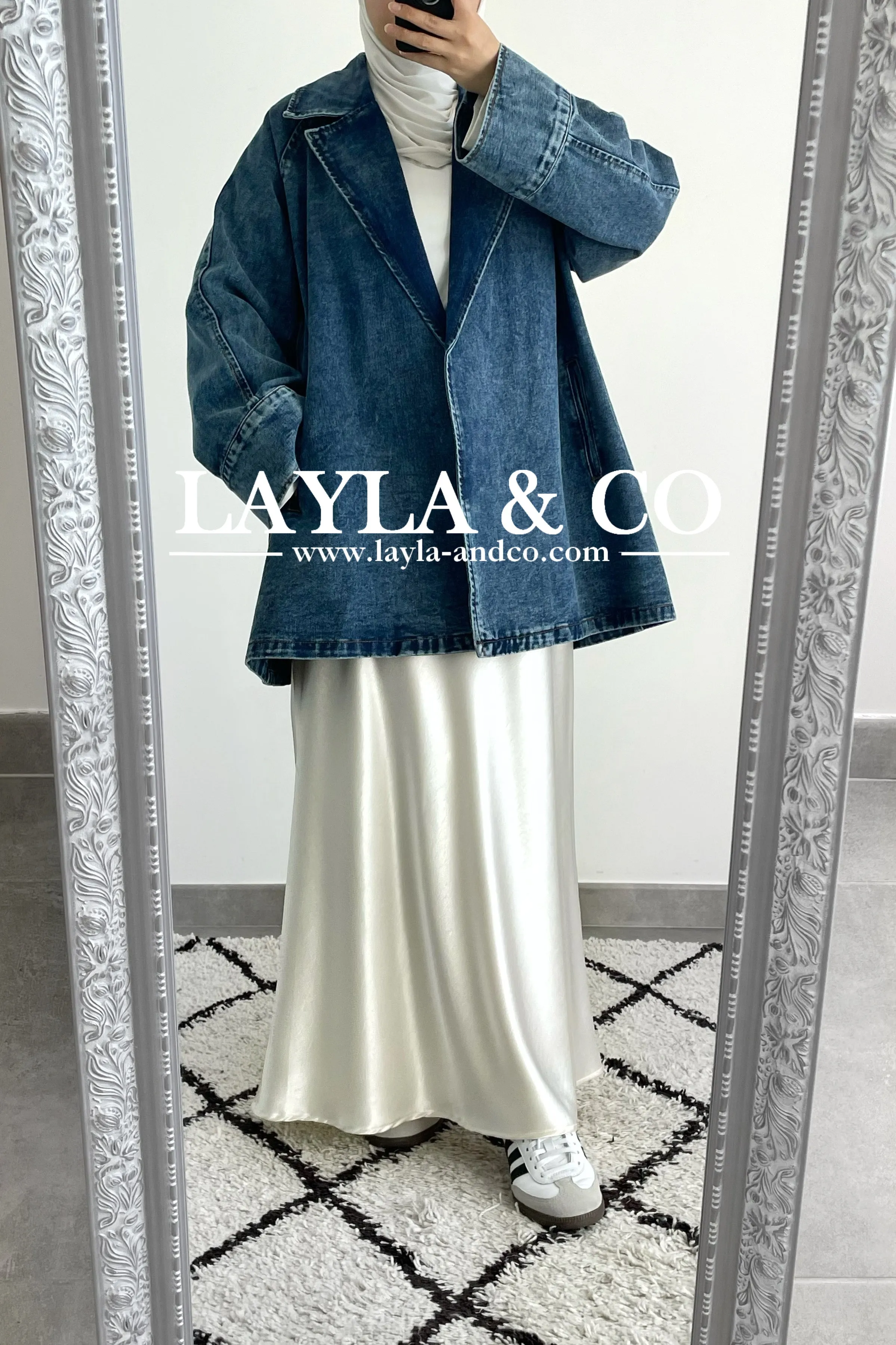 Veste trench en jean