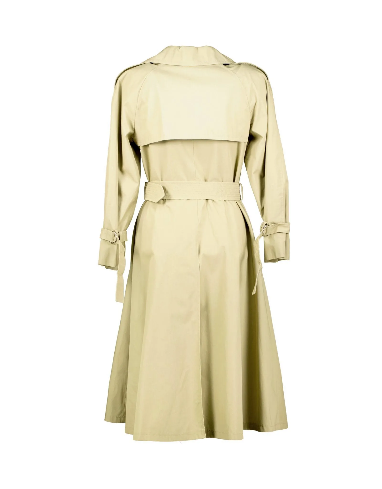 Vintage Hettemarks Women's Khaki Green Trench Coat, Size XS