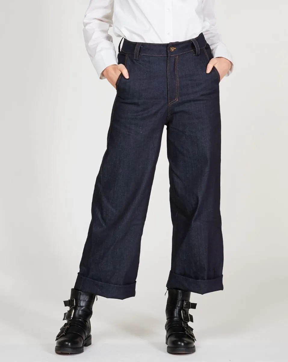 Wide Leg Denim Pant