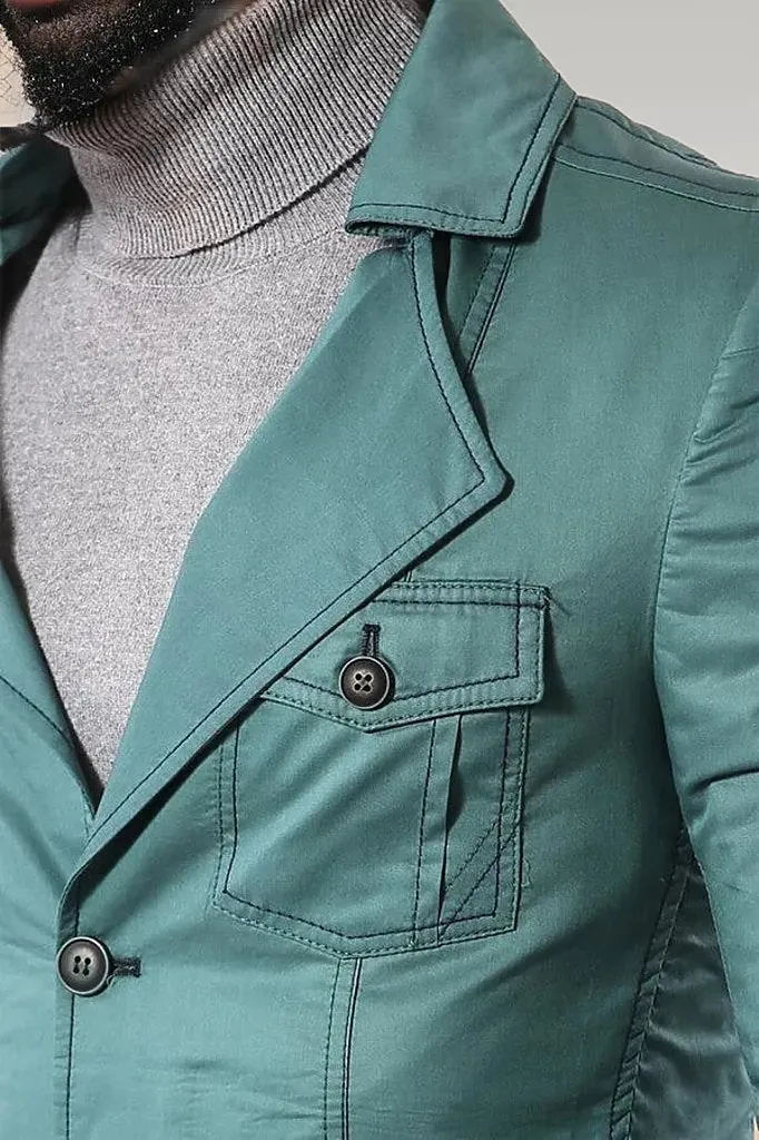WSS Green Cotton Trench Coat  - Singen