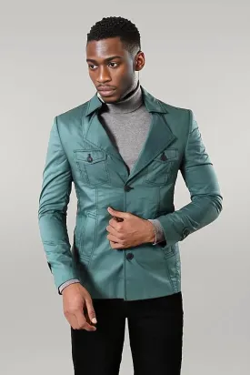 WSS Green Cotton Trench Coat  - Singen