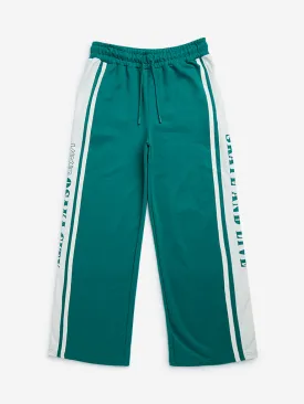 Y&F Kids Green Mid-Rise Cotton-Blend Track Pants